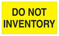 Label Do Not Inventory 3x5 Yellow
