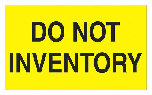 Label Do Not Inventory 3x5 Yellow