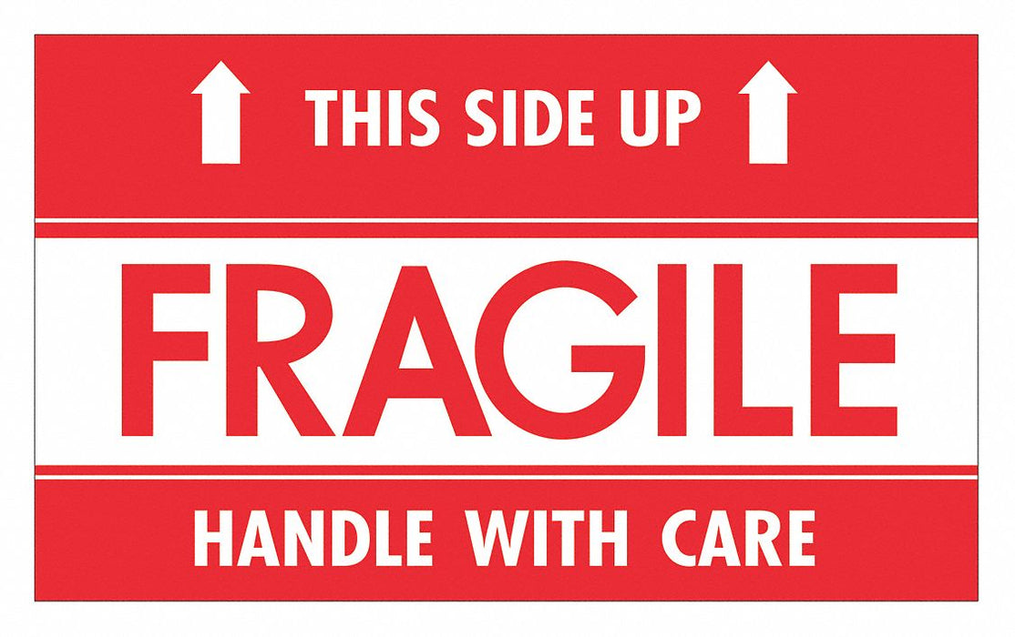 Label Fragile This Side UpHWC 3x5 