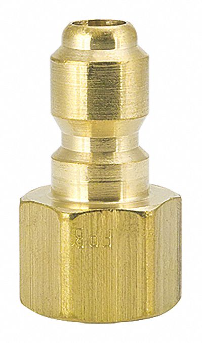 Brass Plug Straight Thru 1/2 FPT