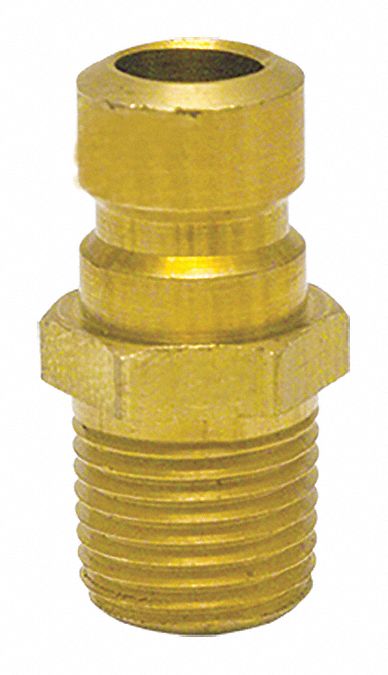 Plug 3/8 1/4 MPT Brass