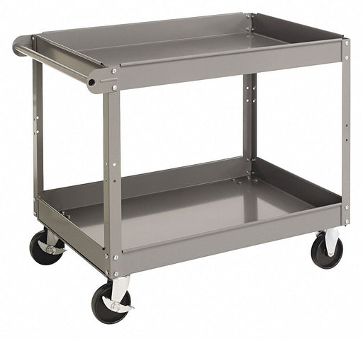 Two Shelf Metal Cart 24x36x32H Gray
