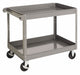 Two Shelf Metal Cart 24x36x32H Gray