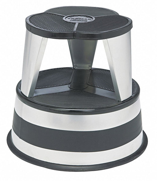 Step Stool Steel 350 lb Silver