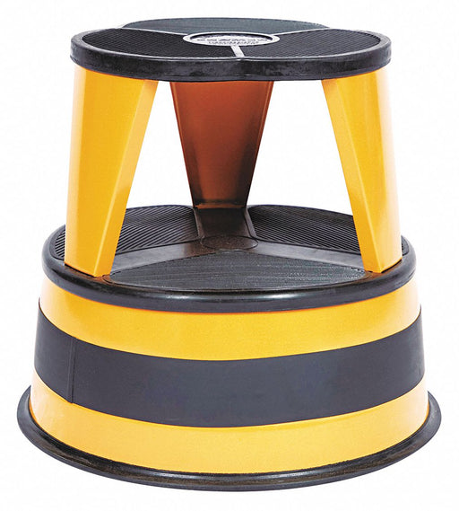 Step Stool 2 Step Steel Rolling Orange