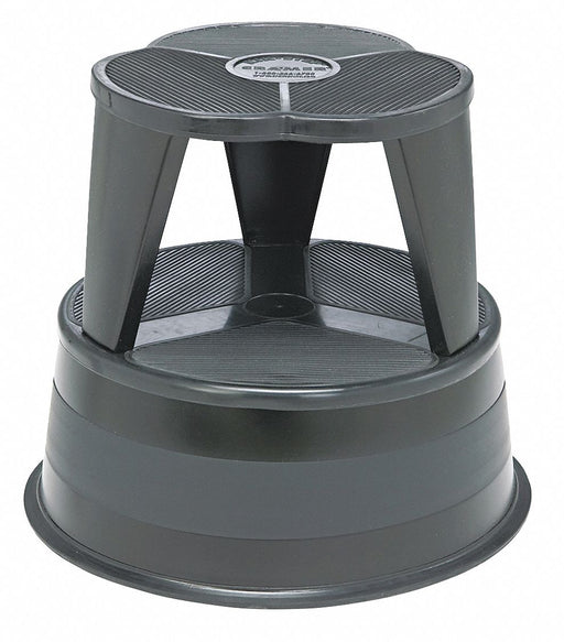 Step Stool Steel Rolling Black