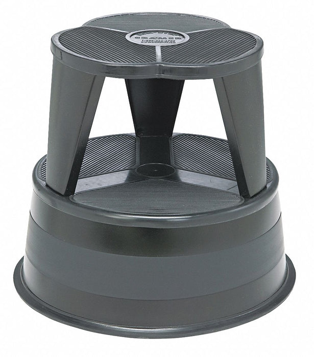 Step Stool Steel Rolling Black