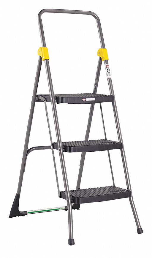 Folding Step 3 Step 300 lb Gray Steel