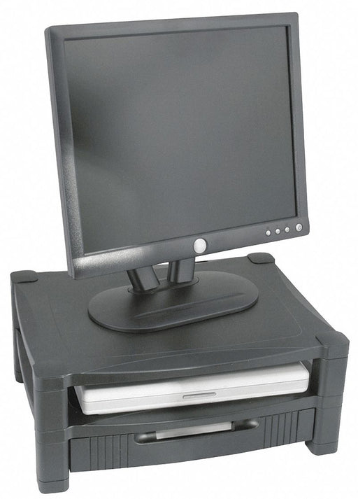 Two-Level Stand w/Drawer Black