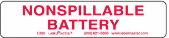 Nonspillable Battery Label PK500