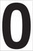 White Vinyl 3.5 Numeral 0 DOT PK50