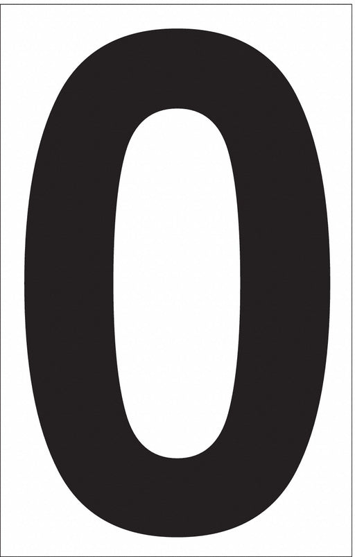 White Vinyl 3.5 Numeral 0 DOT PK50