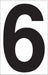White Vinyl 3.5 Numeral 6 DOT PK50