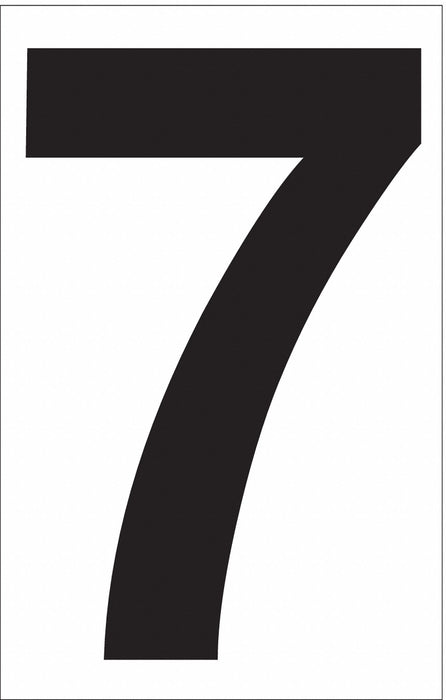 White Vinyl 3.5 Numeral 7 DOT PK50