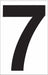 White Vinyl 3.5 Numeral 7 DOT PK50