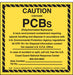 Caution Contains PCBs Label 6 x6 PK50