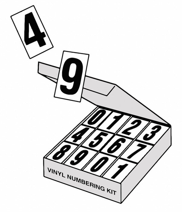 Number Kit 3.5 1200Count White Vinyl