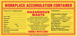 California Waste Label PVCF PK100
