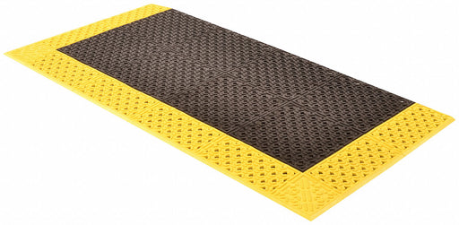 Drainage Mat Black wYlwBrdr 3ft. 6 x8ft.