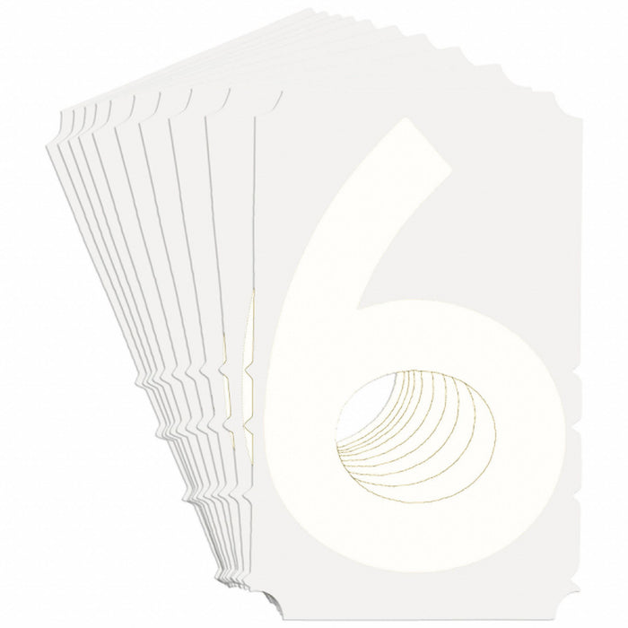 NumberLabel Polyester 6inH 4-3/8inW PK10