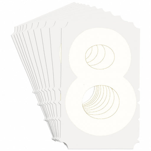 NumberLabel Polyester 6inH 4-3/8inW PK10