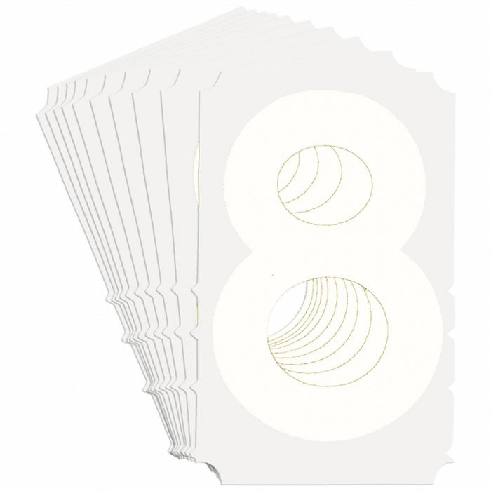 NumberLabel Polyester 6inH 4-3/8inW PK10