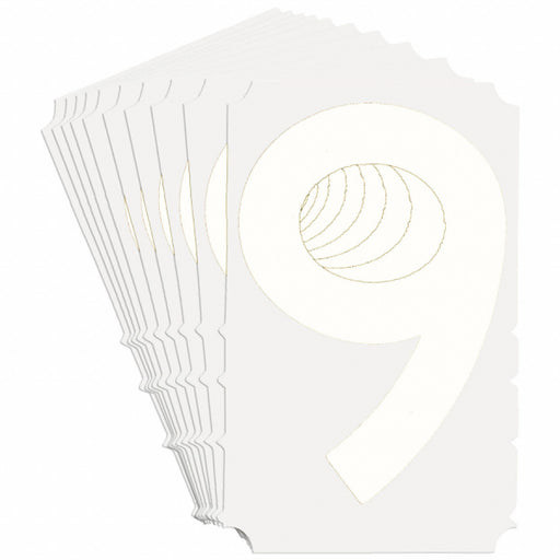 NumberLabel Polyester 6inH 4-3/8inW PK10