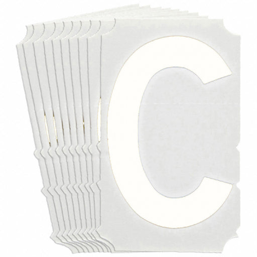 LetterLabel Polyester 6inH 4-3/8inW PK10