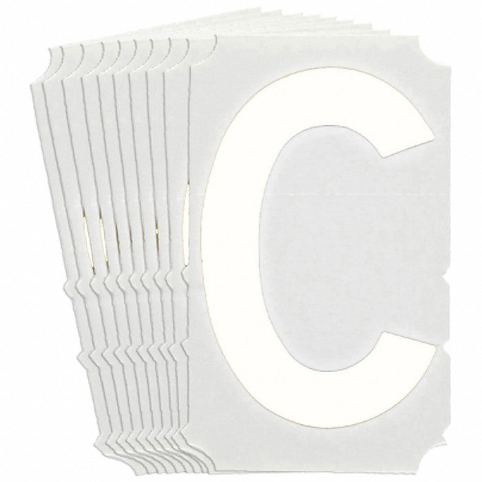 LetterLabel Polyester 6inH 4-3/8inW PK10