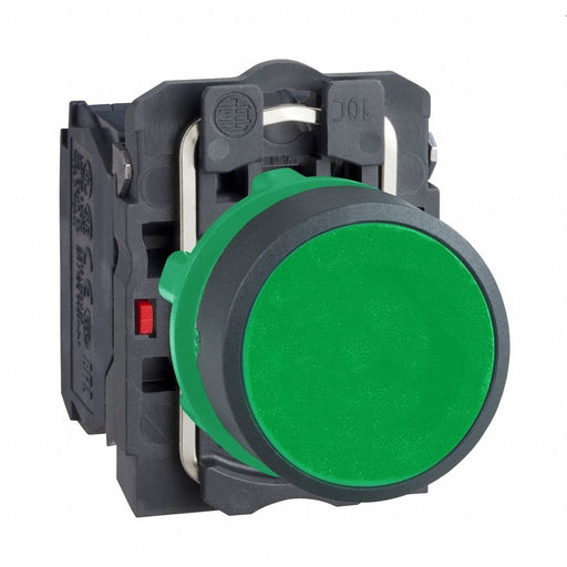 H7079 FlushPushButtnOp NonIllum Grn 1NO/1NC
