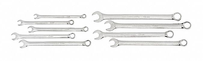 Combo Wrench Set 9 pcs. Metric 12 pt.