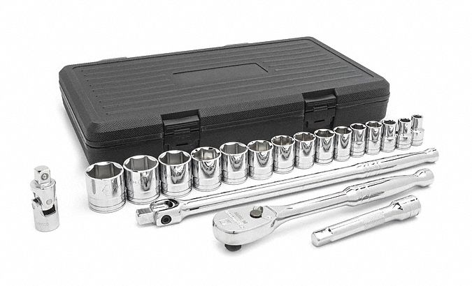 Mechanics Tool Set 19 pcs. 1/2 Dr 6 pt.
