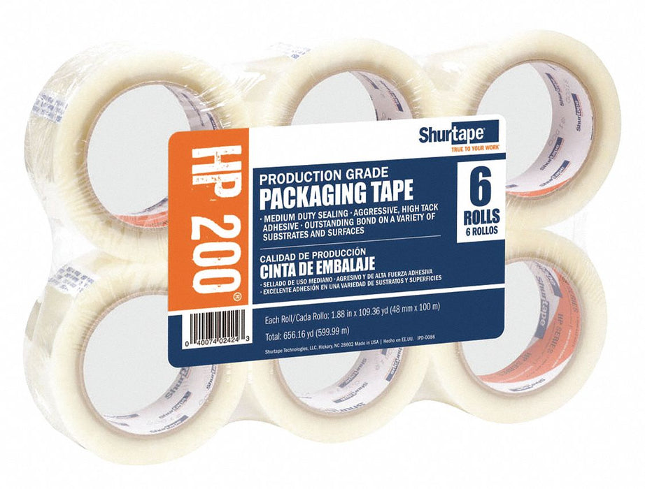 Carton Sealing Tape 1.8 mil Clear PK6