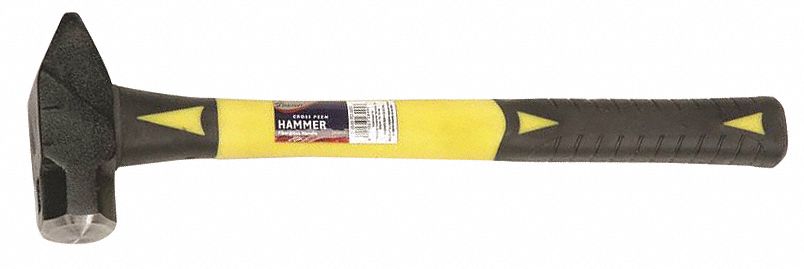 Cross Peen Hammer 15-1/2 L Yellow Handle