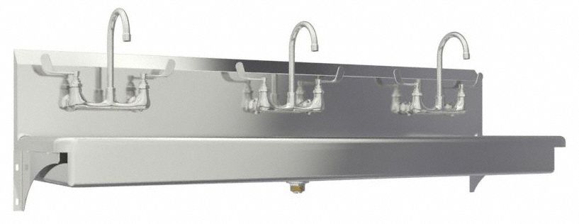 Wash Station 68 x20 x15 Silver
