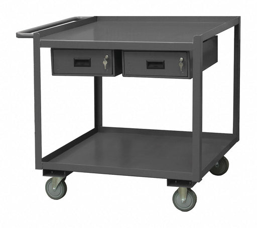 Mobile Wrkstion Steel 36 L 24 W 2 Shelf