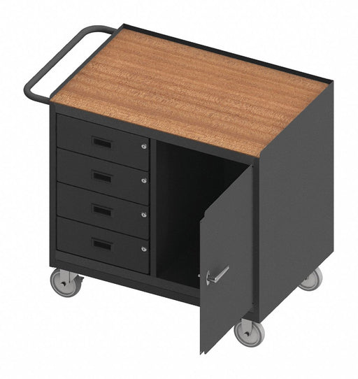 Mobile Cabinet Bench Hardboard 36 W 24 D
