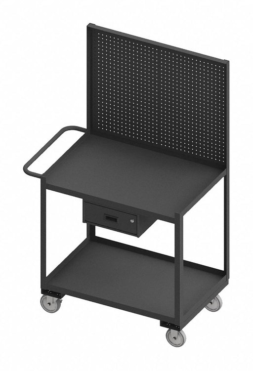 Mobile Wrkstion Steel 36 L 24 W 2 Shelf
