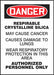 Safety Label 7 in x 5 in Vinyl PK5