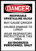 Danger Label 7 in x 5 in Dura Vinyl
