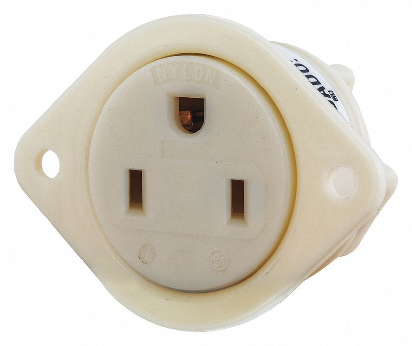 Flanged Receptacle Single Outlet 3 Wires