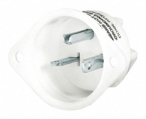 Flanged Inlet White 20 A Oval 5-20P