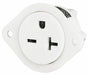 Flanged Receptacle White 20A 3 Wires