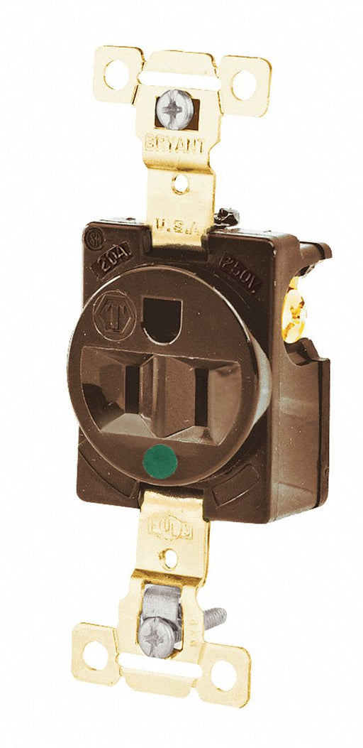 Receptacle Brown 15A 2 Poles Flush Mount