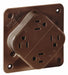 Receptacle Brown 15A Back/Side 125VAC