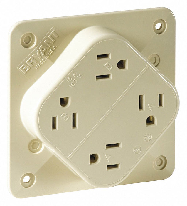 Recept Ivory 15 A 2P3W Back Side 1PK
