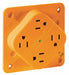 Receptacle Orange Quad Outlet 15A 125VAC