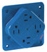 Receptacle Blue Quad Outlet 15A 125VAC