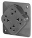 Receptacle Gray 20 A 2P3W Back Side 1PK