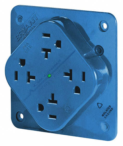 Receptacle Blue Quad Outlet 20A 125VAC